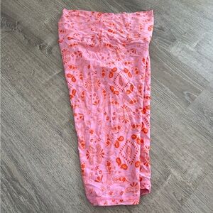 Aerie Pink and Orange Floral Leggings